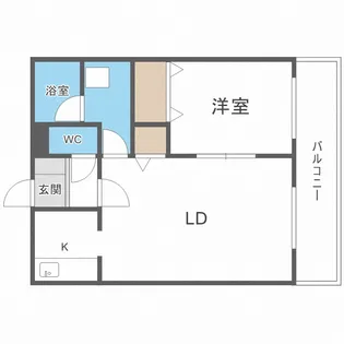 アビタシオン厚別中央【3階】の間取り