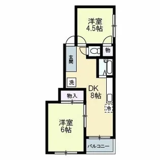 ハイツ富士【2階】の間取り