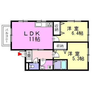 ジェイメゾン【1階】の間取り