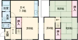 竹田メゾネットの間取り