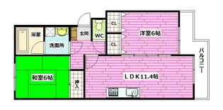 タカヤマハイツ【4階】の間取り