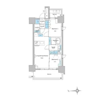 東京都江東区永代1【マンション】の間取り