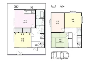 東京都葛飾区四つ木1【一戸建】の間取り