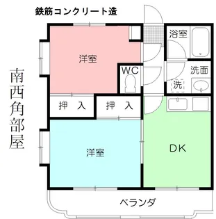 ピュアグリーン中原【4階】の間取り
