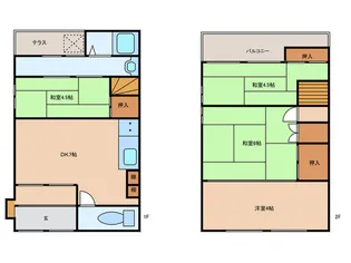 京都府向日市寺戸町二枚田【一戸建】の間取り