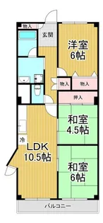 アクティハイツ宝塚【4階】の間取り
