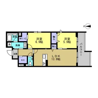 メゾン オルジュ【3階】の間取り