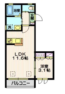 ロンサール 等々力【3階】の間取り