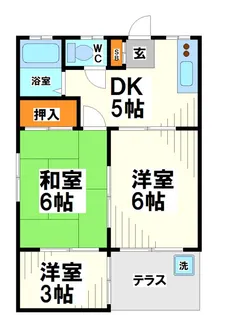 和恒ハイツ【1階】の間取り