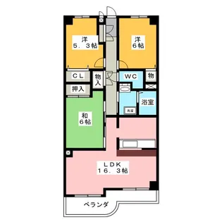 ブルッシュフィールド陸前【2階】の間取り