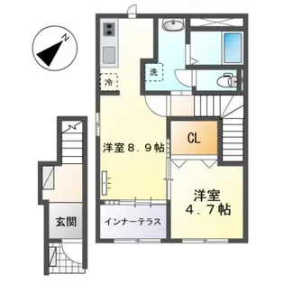 サンビラーゼウエスト【2階】の間取り