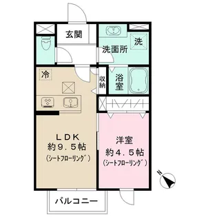 セレナモンド【1階】の間取り