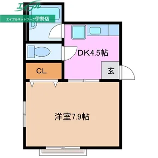ハイツクラバス【1階】の間取り