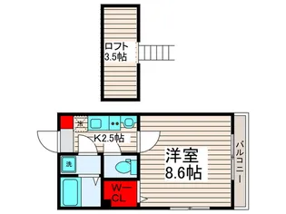 Liberte谷塚【3階】の間取り