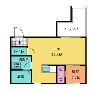 Grin at 道徳【2階】の間取り