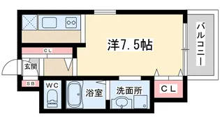 ラフォンテ十三【5階】の間取り