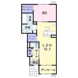 ウッディー ガーデンC【1階】の間取り