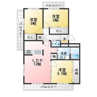 グランドゥール滝の水S【1階】の間取り
