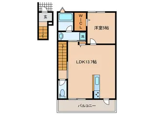 仮)シェリル明石貴崎【2階】の間取り