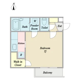 プレジール三鷹【1階】の間取り
