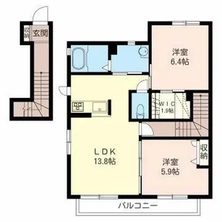 ヴィラ・アーブIV【2階】の間取り