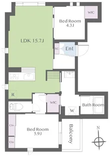 ベルフルール【3階】の間取り