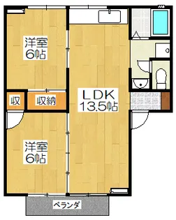 サニーハウス【1階】の間取り