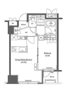 コンフォリア日本橋【9階】の間取り