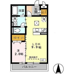 アザレ蘇原【1階】の間取り