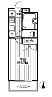 エスコート芝浦【6階】の間取り