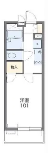 レオパレスFine中沢【1階】の間取り