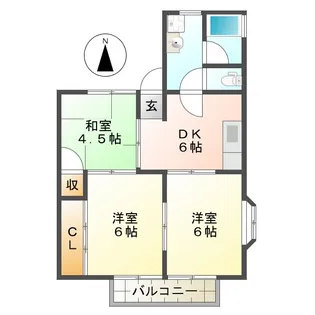 レイクハイツ【2階】の間取り