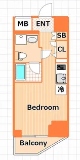 スパシエイラーレ横浜【8階】の間取り