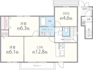 アドウェル参番館【2階】の間取り