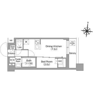 コンフォリア・リヴ大崎【2階】の間取り