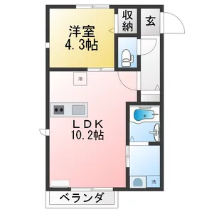 ザ・レジデンス白沢B【1階】の間取り