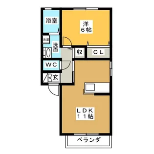 メゾン・ド・ソレイユK【1階】の間取り