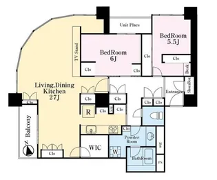 西早稲田パーク・タワー【19階】の間取り