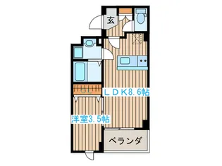 アスフェリック上杉【2階】の間取り