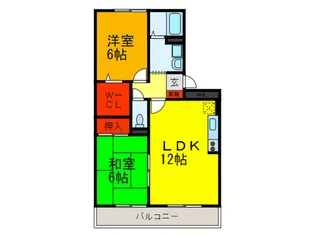 ファミール東山本【2階】の間取り