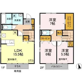 プレアデス見川Aの間取り
