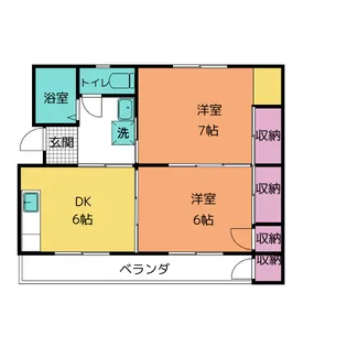 ヴィラナリー伊勢A【2階】の間取り