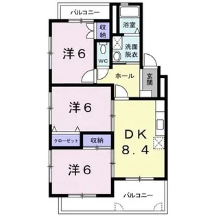 アネーロ21 弐番館【3階】の間取り
