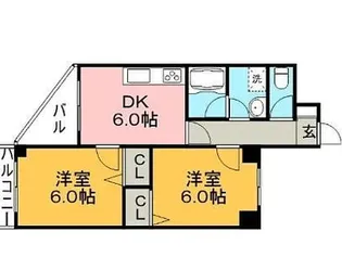 アーバンクルーザー六ツ門【12階】の間取り