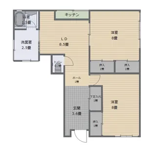 フレイア【1階】の間取り