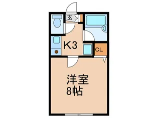 エスティアム甘木【1階】の間取り