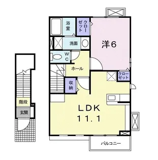 ベル・ブリーズS V【2階】の間取り