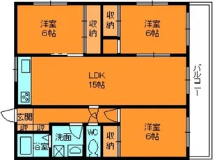 ラムズ信貴ヶ丘【2階】の間取り