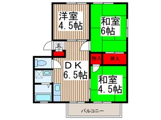 松川ハイツ【2階】の間取り