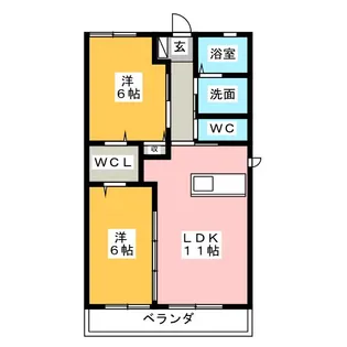 ガーデンハイツ I【2階】の間取り